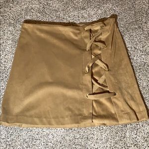 KENZIE brand CAMEL MINI SKIRT